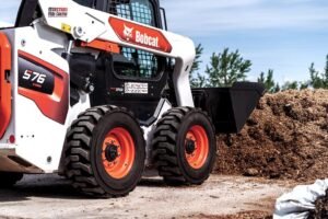 Onsite photograph of wheel skid steer loader showing optimal performance.