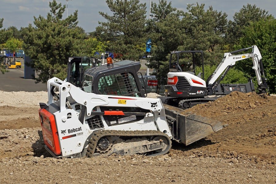 Crawler loader in the field