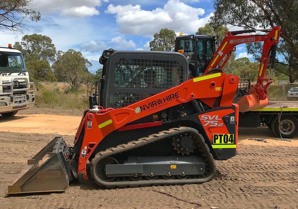 New skid loader in the field