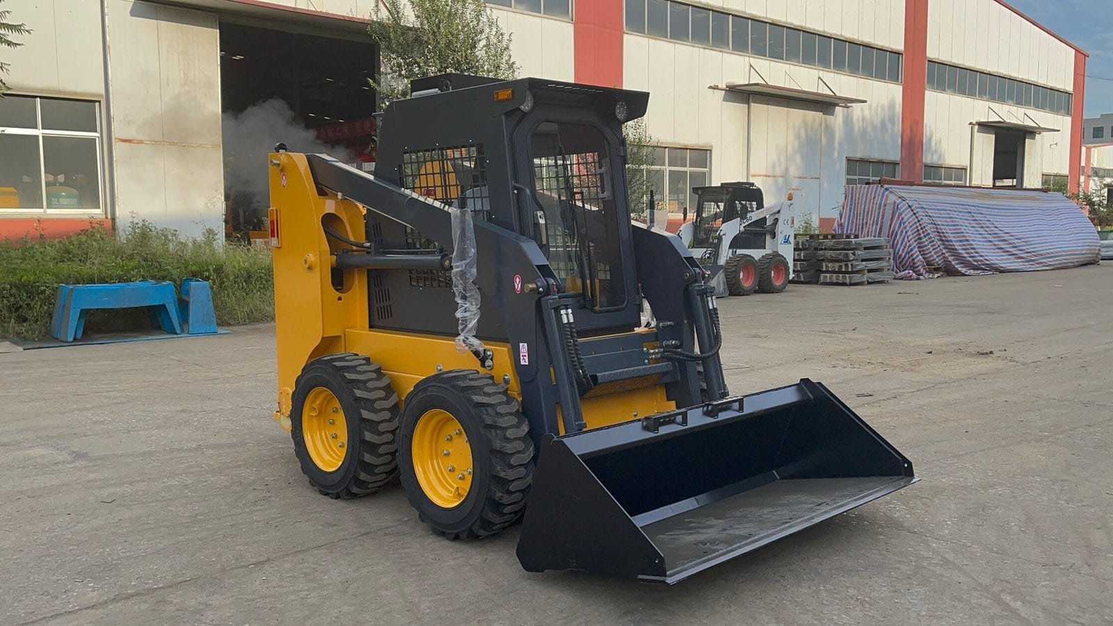 Chinese skid steer on the road