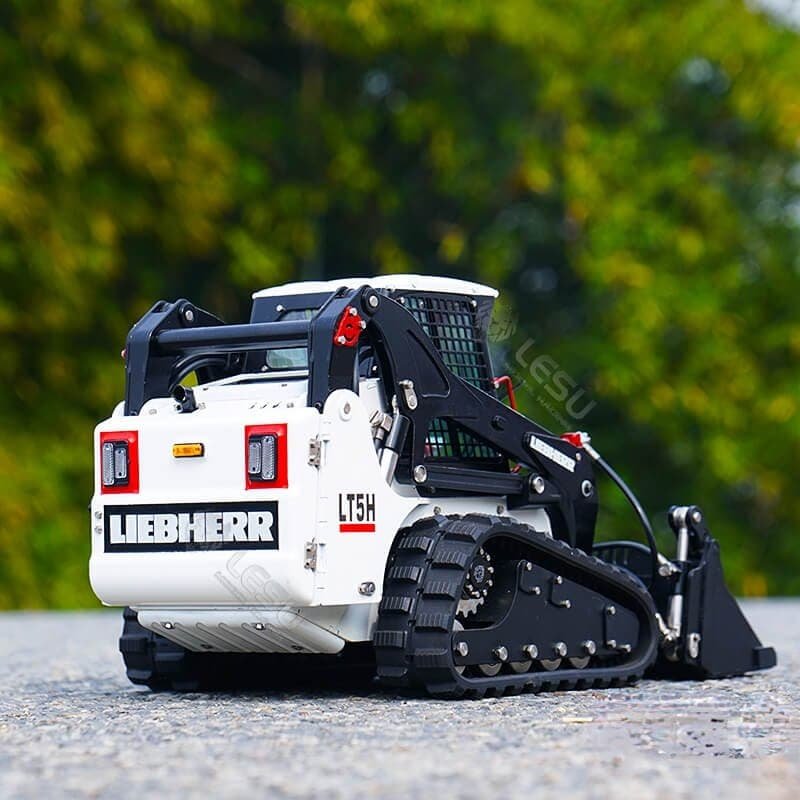 LESU 1 14 RC Hydraulic Crawler Bobcat Skid Steer Loader with Sound and Light Small Bulldozer 1